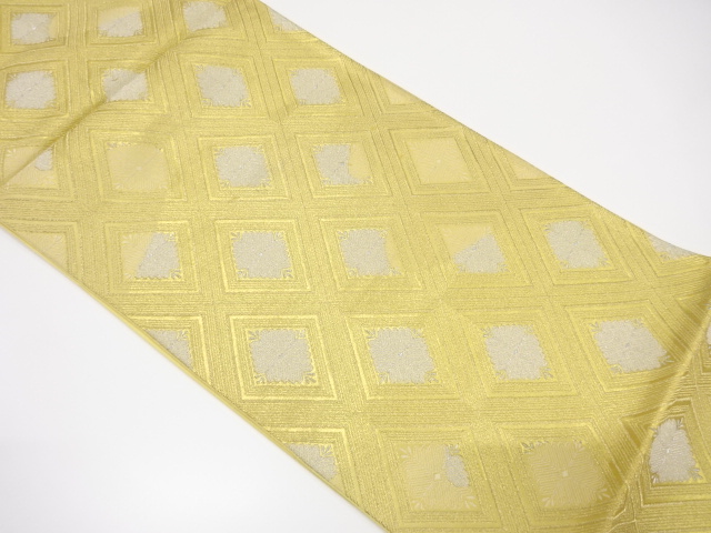 アンティーク　菱に花模様織り出し袋帯（材料）